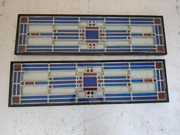 Twee glas in lood ramen dubbel glas  beschikbaar voor biedingen