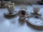 Kleine kop en schotels, Retro oud high tea 5 stuks., Antiek en Kunst, Antiek | Servies los, Ophalen of Verzenden