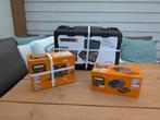 WORX MULTISCHUURMACHINE + ACCU EN LADER + GEREEDSCHAPSKOFFER, Ophalen of Verzenden, Nieuw, Minder dan 600 watt, Vlakschuurmachine