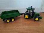 John Deere speelgoed tractor met aanhanger, Ophalen of Verzenden, Gebruikt