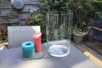 Vaas windlicht 35 cm hoog, Ophalen, Overige kleuren, Minder dan 50 cm, Glas