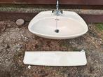 Beige Keramieken Wastafel, Doe-het-zelf en Verbouw, Sanitair, Ophalen, Gebruikt, Steen, Wastafel