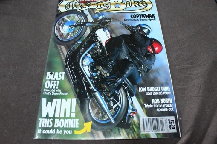 Classic Bike apr 1996 350 Ducati BSA Super Rocket Kawa W2TT, Boeken, Motoren, Gelezen, Ophalen of Verzenden