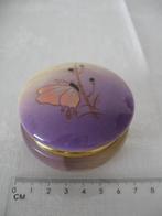Albasten paars doosje snuisterijen sieraden etc. goede staat, Antiek en Kunst, Curiosa en Brocante, Ophalen of Verzenden