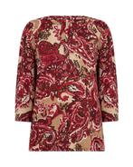 Soyaconcept blousetop met paisley print rood S, Verzenden, Nieuw, Lange mouw, Maat 36 (S)