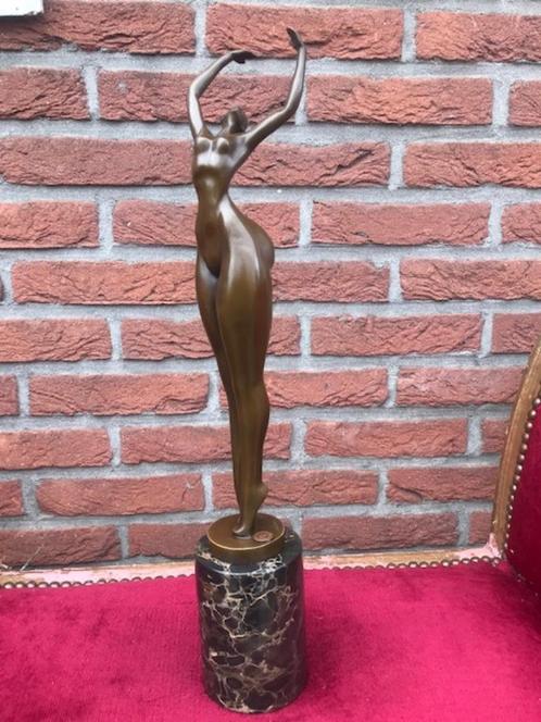 fraaie bronzen sculptuur, VRIJHEID, Antiek en Kunst, Antiek | Koper en Brons, Brons, Ophalen of Verzenden