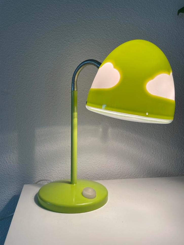 Groene IKEA Skoijg Lamp met Wolken, Huis en Inrichting, Lampen | Hanglampen, Zo goed als nieuw, Minder dan 50 cm, Metaal, Ophalen of Verzenden
