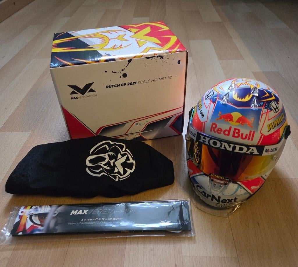 1:2 helm van Max Verstappen van Zandvoort 2021, Verzamelen, Automerken, Motoren en Formule 1, Verzenden, Zo goed als nieuw, Formule 1