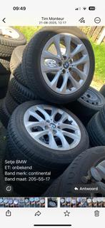 winterbanden 205/55/17 BMW 2-serie GT continental 6.5mm, Ophalen, Gebruikt, 17 inch, Band(en)