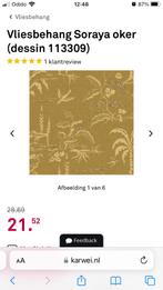 3 rollen Vliesbehang soraya oker, Huis en Inrichting, Stoffering | Behang, Ophalen, 25 tot 50 m², Geel