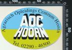 Sticker: Agrarisch Opleidings Centrum Hoorn, Verzamelen, Stickers, Ophalen of Verzenden