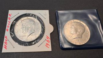 Kennedy Half Dollar 1964 en 1968 beschikbaar voor biedingen