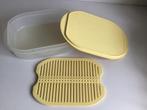 Tupperware vleeswaren + rooster - bak stapel hoog combismart, Ophalen of Verzenden, Geel, Schaal