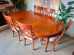 Klassieke Engelse ronde / ovale uitschuifbare eettafel, Huis en Inrichting, Tafels | Eettafels, 200 cm of meer, Ophalen of Verzenden