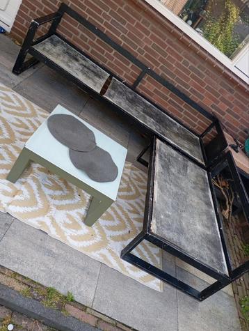 aluminium tuinset tuinbank frame en tafel  beschikbaar voor biedingen