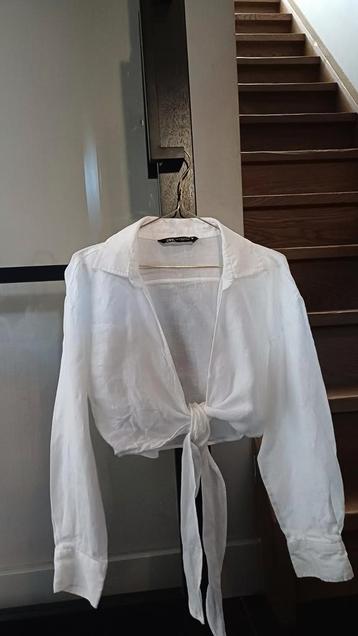 Witte linnen blouse Zara beschikbaar voor biedingen