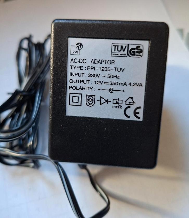 Adapter PPI-1235-TUV 12v 350ma 4.2VA, Hobby en Vrije tijd, Elektronica-componenten, Gebruikt, Ophalen of Verzenden
