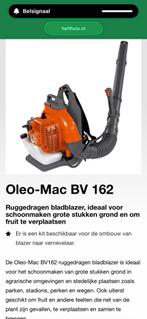 Bladblazer, Oleo Mac 162  - Krachtig!, Ophalen of Verzenden, Gebruikt, Benzine, Handgedragen