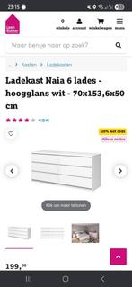 2x Hoogglans ladekast naia, Ophalen, 100 tot 150 cm, Zo goed als nieuw, Minder dan 100 cm