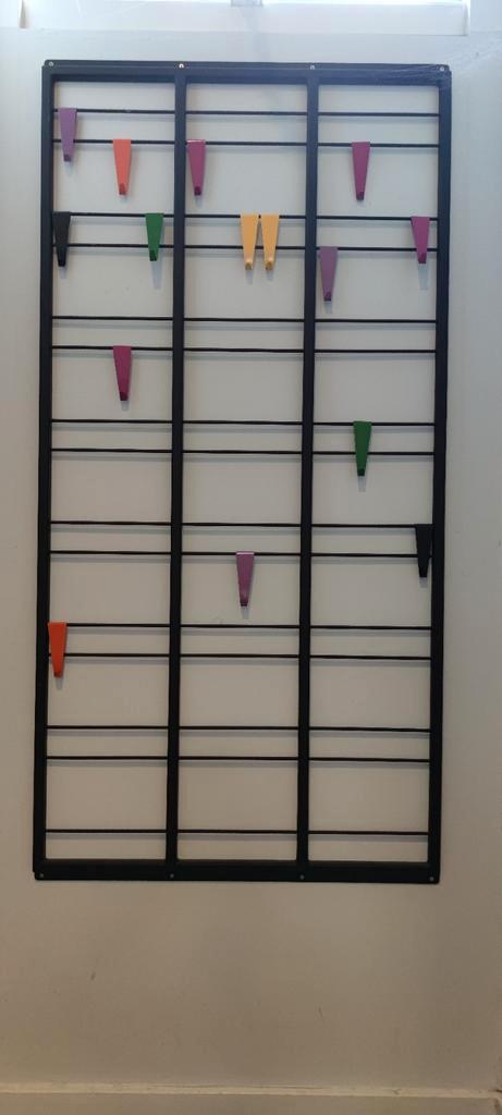 Pilastro Toonladder Kapstok - Coen de Vries Design, Huis en Inrichting, Woonaccessoires | Kapstokken, Gebruikt, Wandkapstok, 150 tot 200 cm