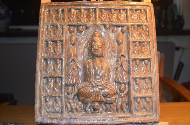 Aardewerk reliëftegel Birma / Burma 18e /19e eeuw, Antiek en Kunst, Kunst | Niet-Westerse kunst, Ophalen of Verzenden
