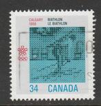 Canada 1986 - Biatlon -  Calgary, Ophalen of Verzenden, Gestempeld, Noord-Amerika