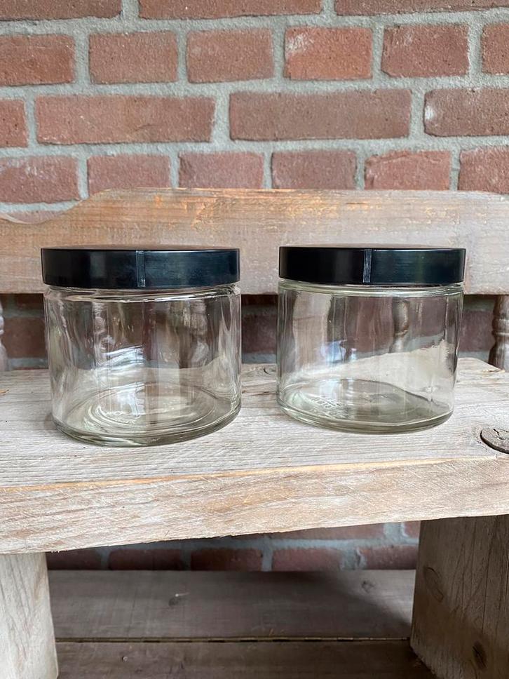 Voorraadpot met bakeliet deksel 2 stuks, Antiek en Kunst, Curiosa en Brocante, Verzenden