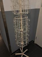 Vintage wit groot kaartenrek op wielen, Ophalen, Gebruikt