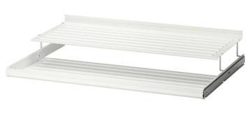 2x Ikea Komplement uittrekbaar schoenenrek wit 100x58 cm Pax - afbeelding 2