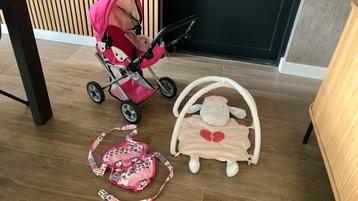 Kinderwagen, buikdrager en speelmat van Baby Born 