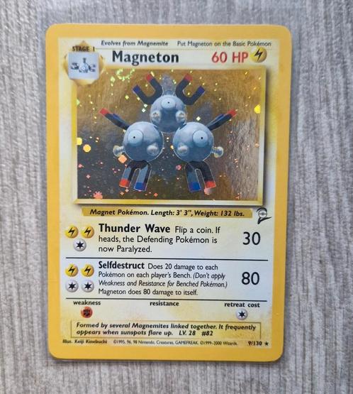 Magneton Base set 2 - Pack fresh 1999, net gepulled, Hobby en Vrije tijd, Verzamelkaartspellen | Pokémon, Nieuw, Losse kaart, Foil
