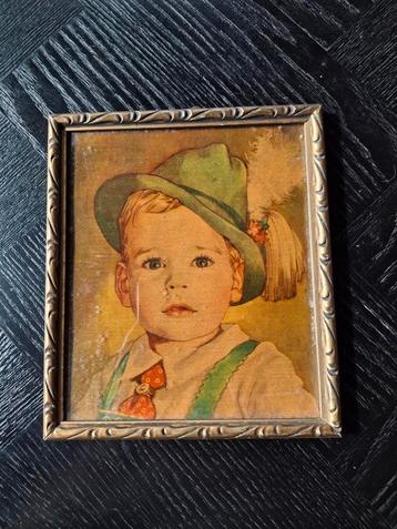 2x Brocante afbeeldingen in lijstje beschikbaar voor biedingen
