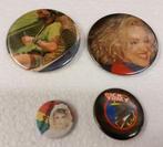 Madonna : set van 4 originele buttons vintage Dick Tracy, Verzamelen, Verzenden, Gebruikt, Gebruiksvoorwerp