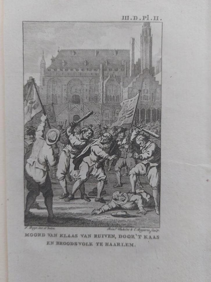 02 / Moord op Klaas van Ruiven te Haarlem, Antiek en Kunst, Kunst | Etsen en Gravures, Ophalen of Verzenden