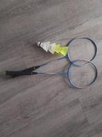 Badminton rackets en 4 shuttles hebben gebruikssporen maar w, Ophalen of Verzenden, Gebruikt, Racket(s)