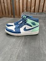 Nike Air Jordan 1 Mid Blue Mint, Kleding | Heren, Schoenen, Ophalen of Verzenden, Zo goed als nieuw, Blauw