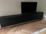 Zwarte MDF TV meubel - Zwevend, Ophalen, Kunststof, Gebruikt, 200 cm of meer