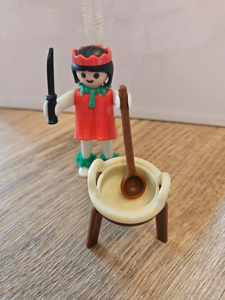 vintage Playmobil set 3355 "Indiaan met kooktoestel", oorspr, Ophalen of Verzenden, Zo goed als nieuw