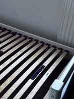 Wit houten 1-persoonsbed 90x200 met lattenbodem, Ophalen, Gebruikt, 90 cm, Eenpersoons