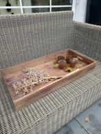 Supergrote bak met dadeltak en roestige waxinelichtjes, Ophalen, Overige materialen, Minder dan 25 cm