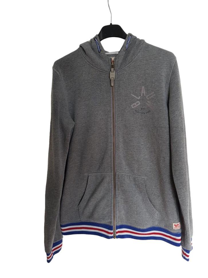 Stoer grijs SCOTCH SHRUNK hooded vest maat 14/164., Kinderen en Baby's, Kinderkleding | Maat 164, Zo goed als nieuw, Jongen, Trui of Vest