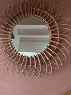 Rotan Spiegel - 76 cm doorsnede totaal, Ophalen, Rond, Zo goed als nieuw, 75 tot 100 cm