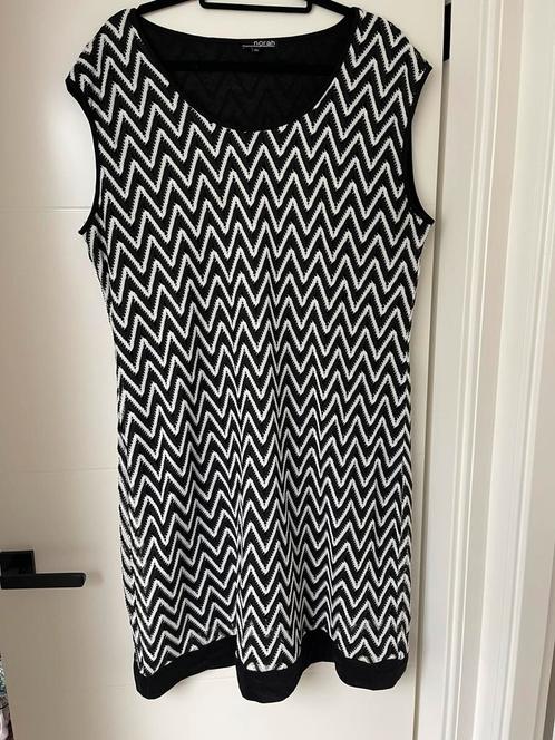 Norah leuke zwart / wit gevoerde jurk, maat 48 nieuw!, Kleding | Dames, Jurken, Zo goed als nieuw, Maat 46/48 (XL) of groter, Overige kleuren