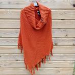 Street One oranje gebreide poncho met katoen, Kleding | Dames, Truien en Vesten, Verzenden, Oranje, Zo goed als nieuw, Maat 42/44 (L)