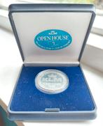Zilveren KLM penning 1989 Open House 7 Okt munt vliegtuig, Ophalen of Verzenden, Zilver, Nederland