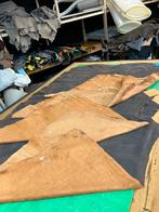 Suede Bruine leer lappen 7 stuks SB 4-10, Hobby en Vrije tijd, Stoffen en Lappen, Bruin, Leer of Kunstleer, Nieuw, Ophalen of Verzenden