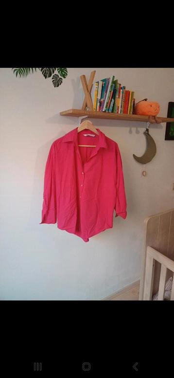 Oversized roze blouse zara