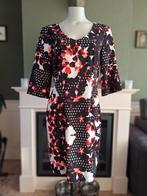 Eroke zwart rode gevoerde jurk IT44 NL40 gratis verz, Kleding | Dames, Jurken, Maat 38/40 (M), Verzenden, Zwart, Zo goed als nieuw