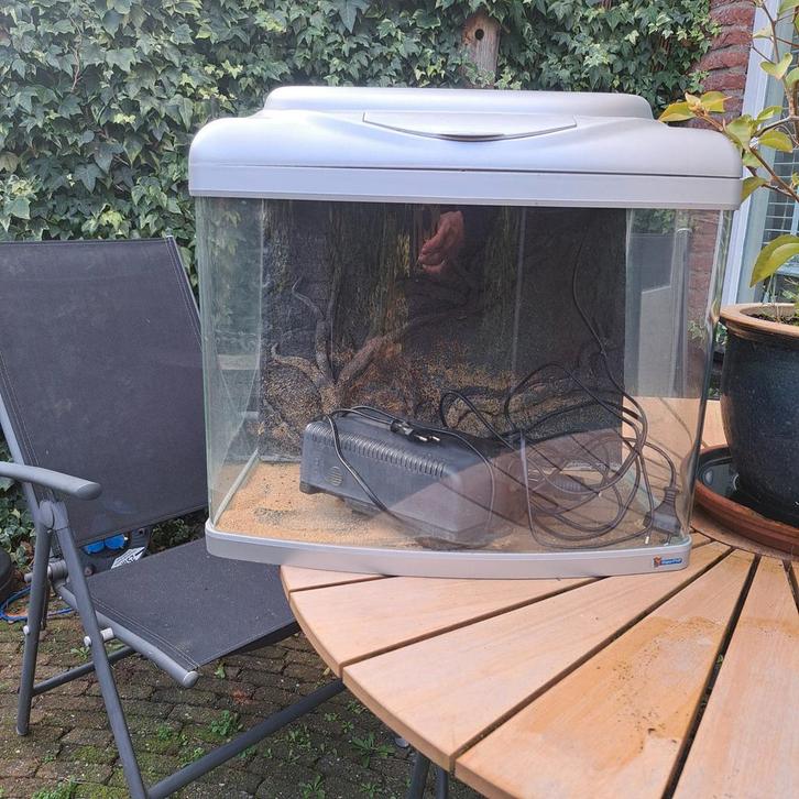 Aquarium Superfish Aqua Panorama 60 liter Zilver, Dieren en Toebehoren, Vissen | Aquaria en Toebehoren, Zo goed als nieuw, Leeg aquarium