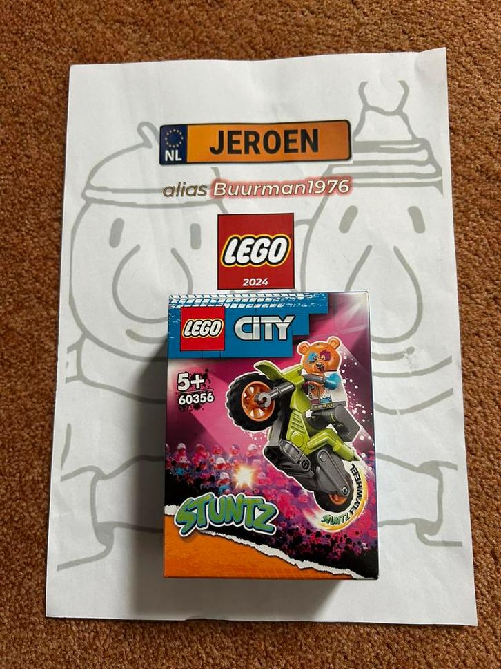 Lego CITY 60356 Stuntz: Beer stuntmotor (nieuw & misb), Kinderen en Baby's, Speelgoed | Duplo en Lego, Nieuw, Lego, Complete set